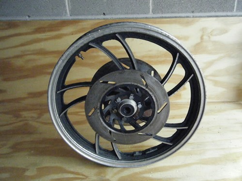 81-83 VIRAGO XV920 XV 920 FRONT WHEEL RIM TIRE DISC ROTOR BRAKE YAMAHA - Image 2