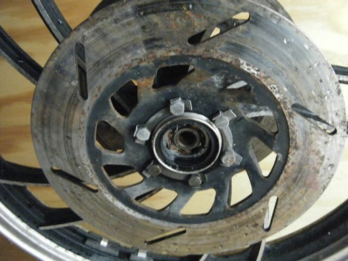 81-83 VIRAGO XV920 XV 920 FRONT WHEEL RIM TIRE DISC ROTOR BRAKE YAMAHA - Image 4