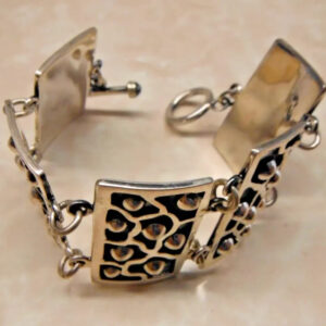 BRAZALETE DE PLATA ESTERLINA 925 MEXICANO TAXCO DISEÑO VINTAGE