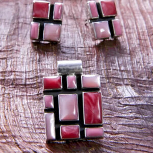 JUEGO DE ARETES PENDIENTES DE MOSAICO MULTICAPA DE PLATA ESTERLINA TAXCO MEXICANO 925