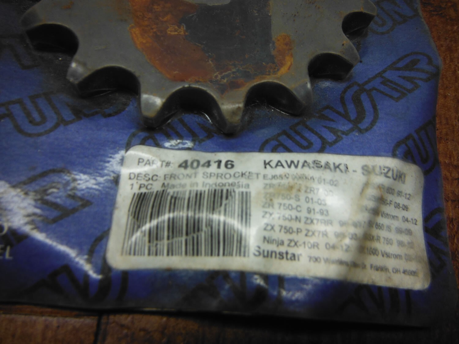 Sunstar 40416 Steel Front Sprockets for Drive Sprockets cx NEW OLD STOCK - Image 2